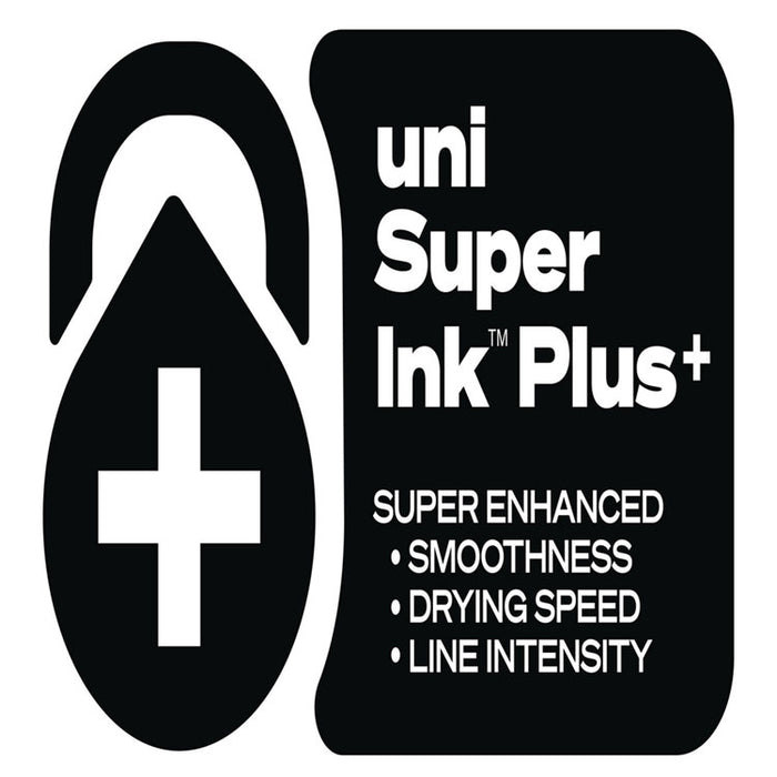 207 Plus+ Gel Pen, Retractable, Medium 0.7 mm, Black Ink, White Barrel, 4/Pack