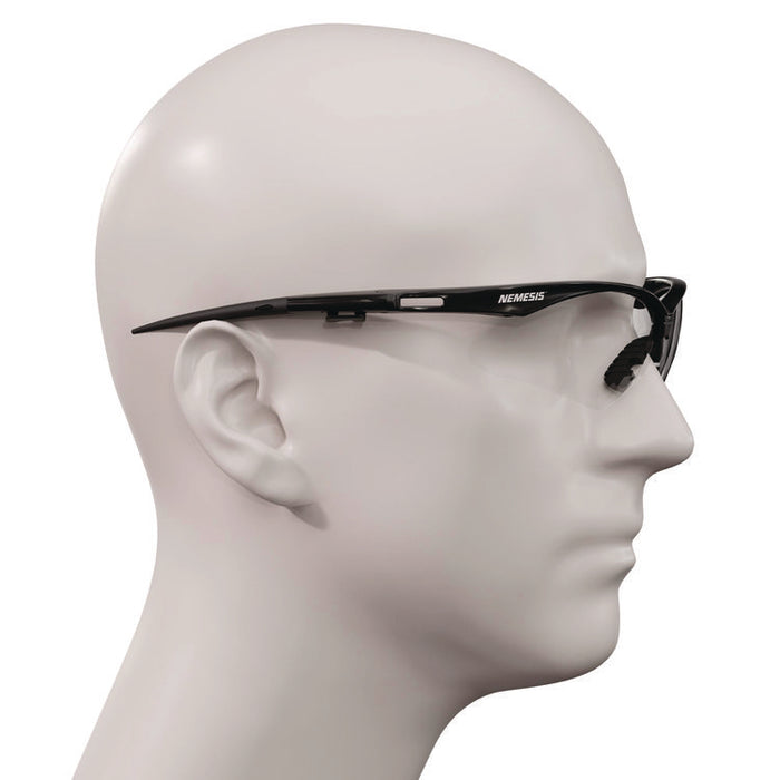 V30 Nemesis VL Safety Glasses, Black Half Frame, Clear Dual Lens, 12/Carton