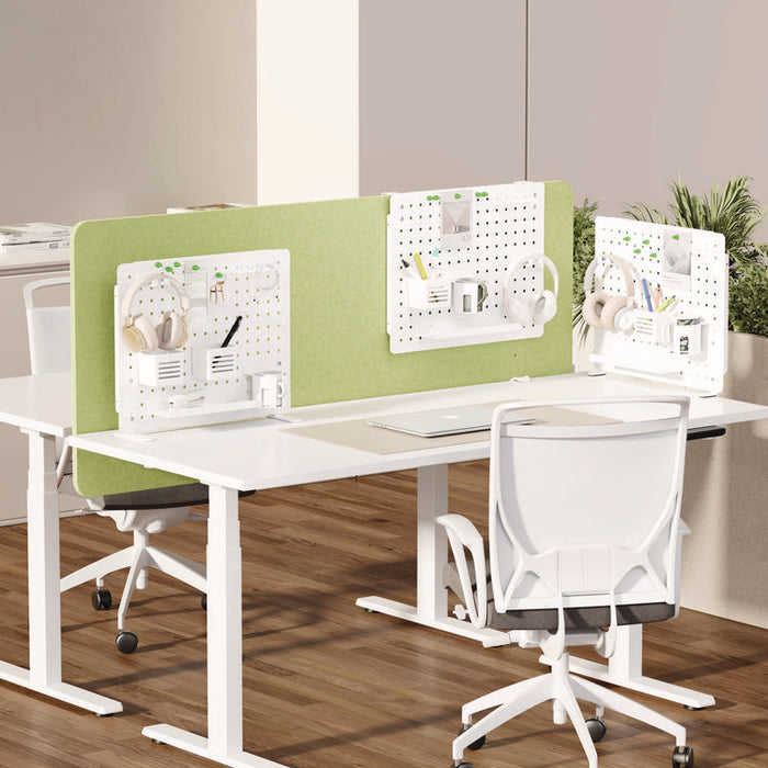 Pegboard Organizer, Three Compartments, 20.58 x 1 x 17, White, Steel