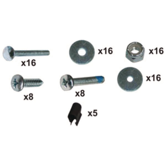 Hardware Kit for Rubbermaid Full Size Housekeeping Carts, Metal, Gray