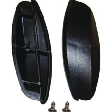 End Caps with Hardware, 18 x 1.5, Plastic, Black