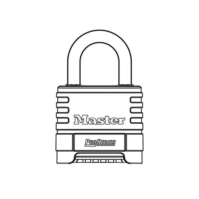 ProSeries Stainless Steel Easy-to-Set Combination Lock, Stainless Steel, 2.18" Wide