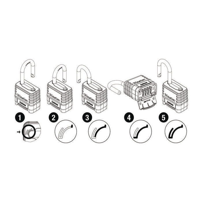 ProSeries Stainless Steel Easy-to-Set Combination Lock, Stainless Steel, 2.18" Wide