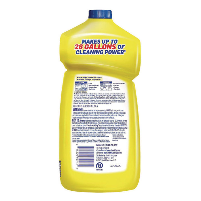 Power Clean Concentrated Multi-Surface Cleaner, Lemon and Sunflower Essence, 28 oz Pour Bottle, 9/Carton
