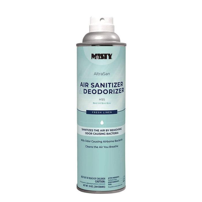 Handheld Air Sanitizer/Deodorizer, Fresh Linen, 10 oz Aerosol Spray, 12/Carton
