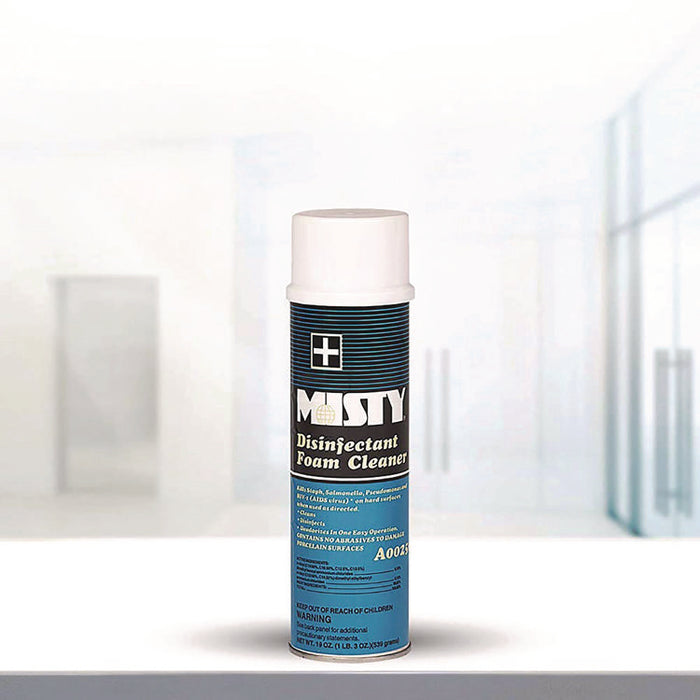 Disinfectant Foam Cleaner, Fresh Scent, 19 oz Aerosol Spray, 12/Carton