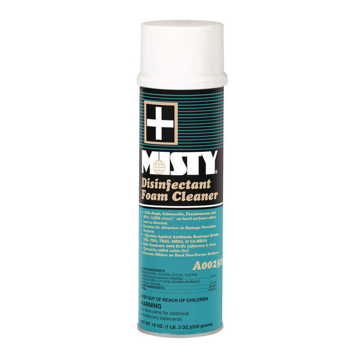 Disinfectant Foam Cleaner, Fresh Scent, 19 oz Aerosol Spray, 12/Carton