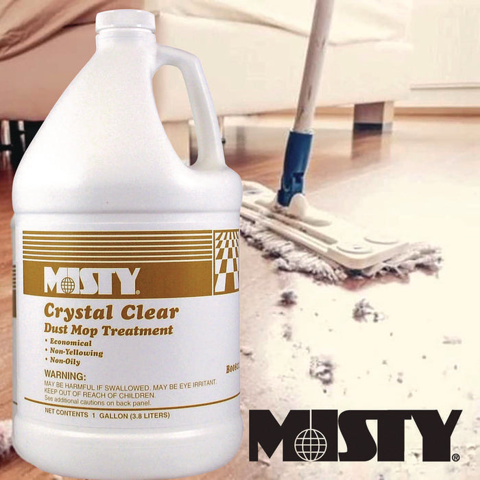 Crystal Clear Dust Mop Treatment, Slightly Fruity Scent, 1 gal Bottle