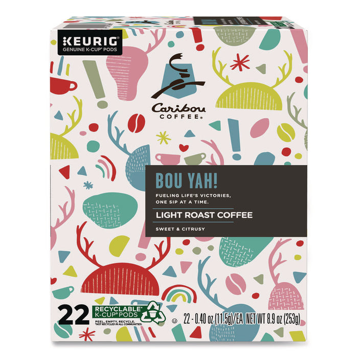 BOU YAH K-Cup Pods, Light Roast, 22/Box