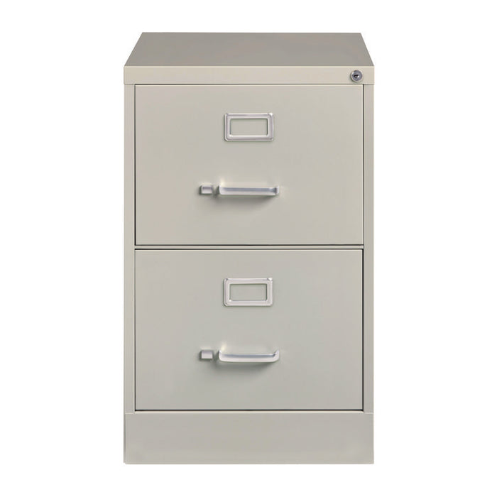 Two-Drawer Economy Vertical File, 2 Legal-Size File Drawers, Light Gray, 15" x 25" x 28.38"