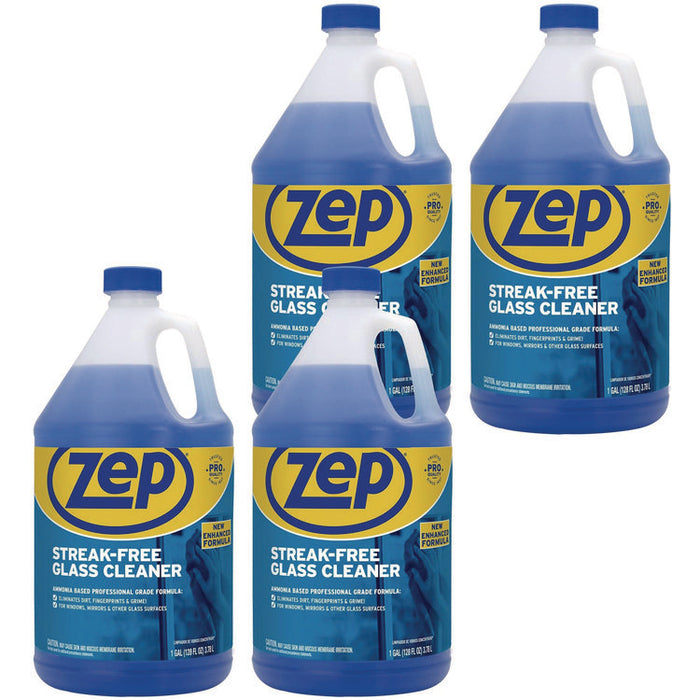 Streak-Free Glass Cleaner, 1 gal Bottle, 4/Carton