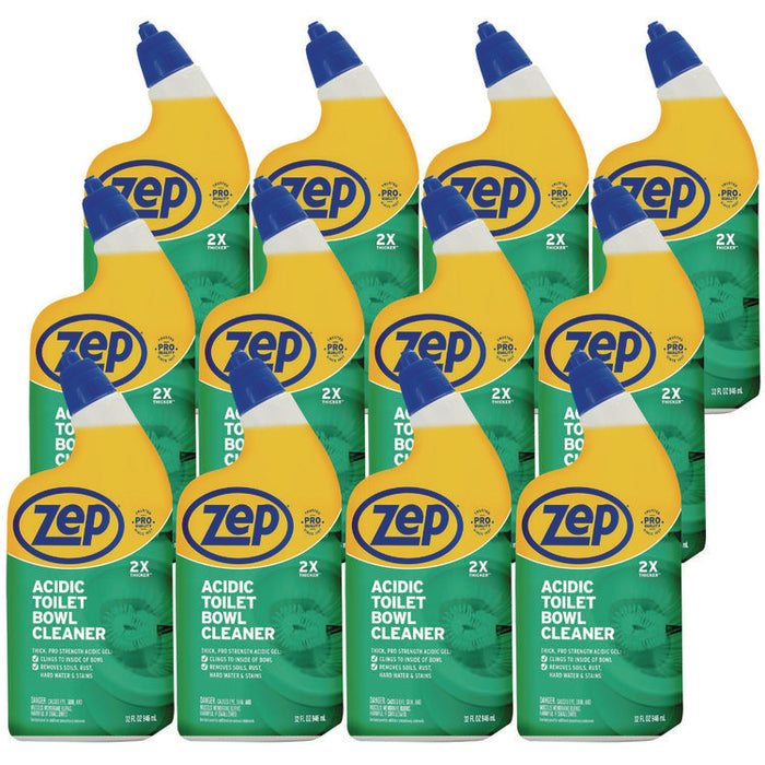 Acidic Toilet Bowl Cleaner, Mint Scent, 32 oz Bottle, 12/Carton