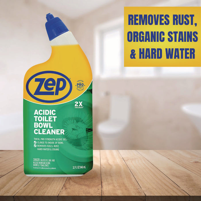 Acidic Toilet Bowl Cleaner, Mint Scent, 32 oz Bottle, 12/Carton