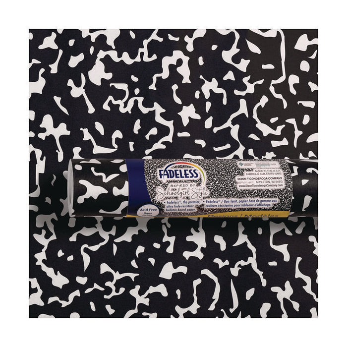 Fadeless Paper Roll, 50 lb Weight, 47.25" x 50 ft, White/Black
