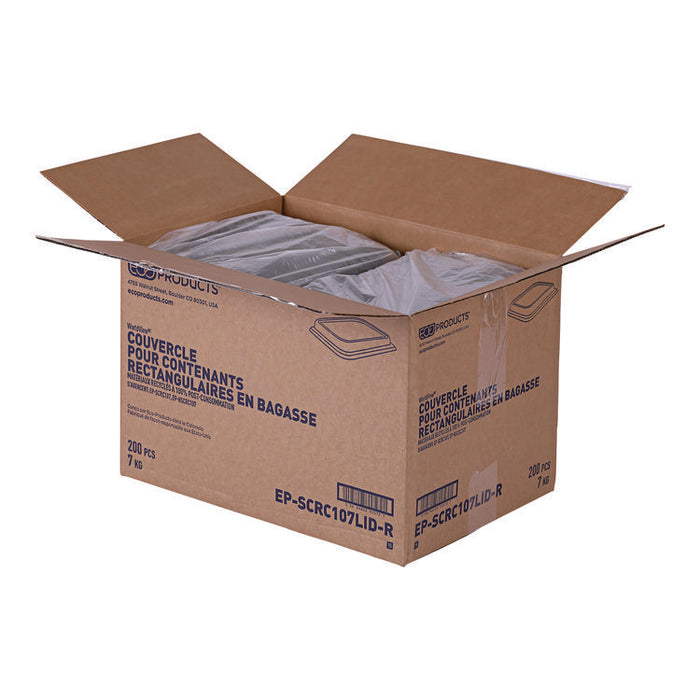 Worldview 100% Recycled Content Lid, 10.82 x 10.71 x 1.83, Clear, Plastic, 200/Carton