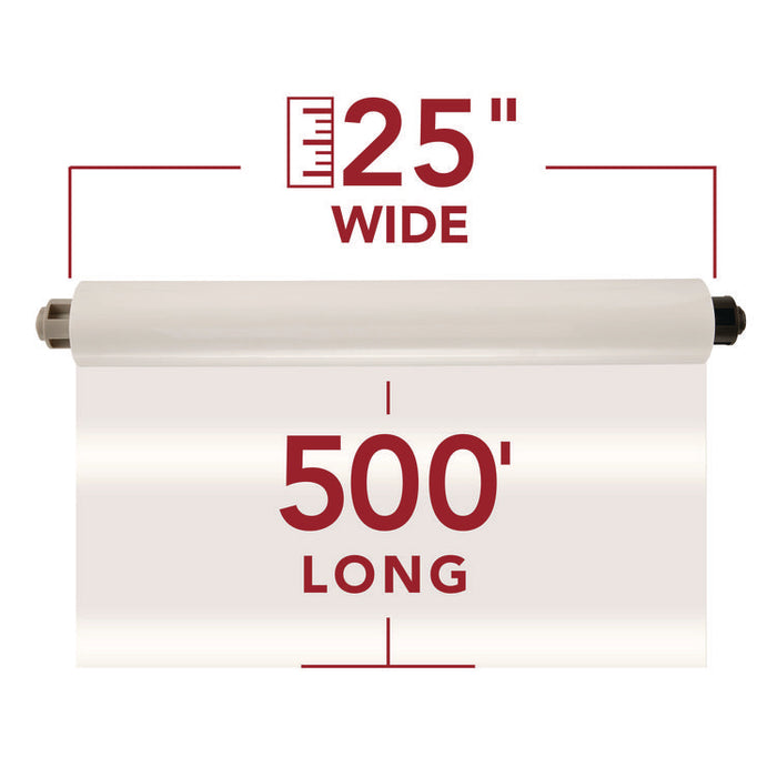 EZload Roll Film, Nap I, 1.5 mil, 25" x 500 ft, Gloss Clear, 2/Box