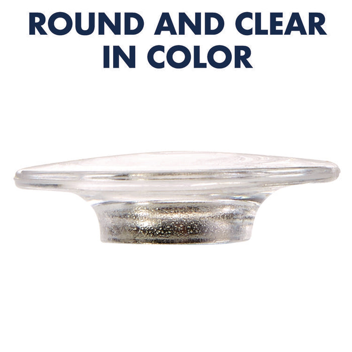 Glass Magnets, Circles, Large, 0.45" Diameter, Clear, 6/Pack