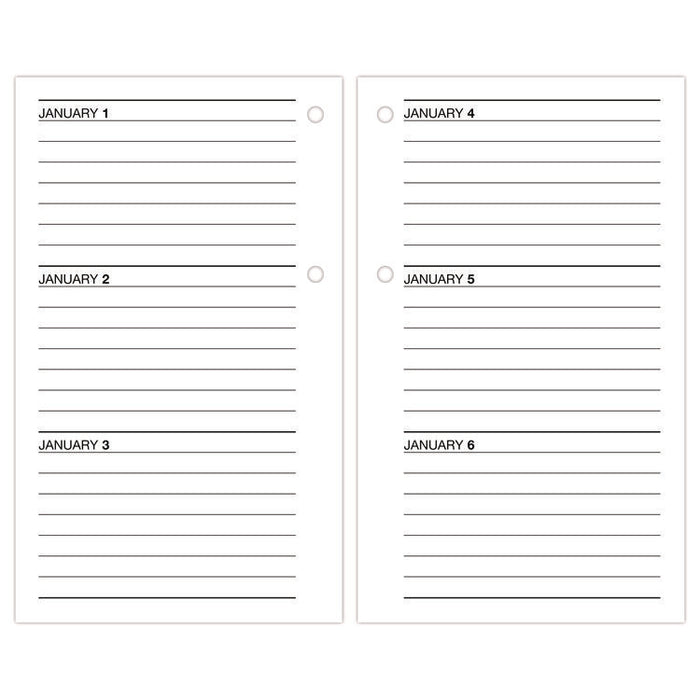Desk Calendar Refill, 3.5 x 6, White Sheets, 12-Month (Jan to Dec): 2026