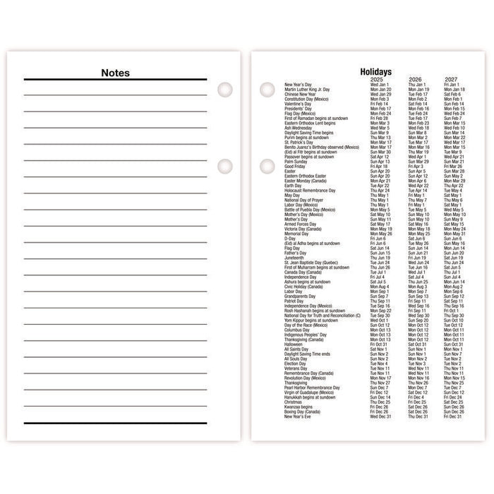 Financial Desk Calendar Refill, 3.5 x 6, White Sheets, 12-Month (Jan to Dec): 2026