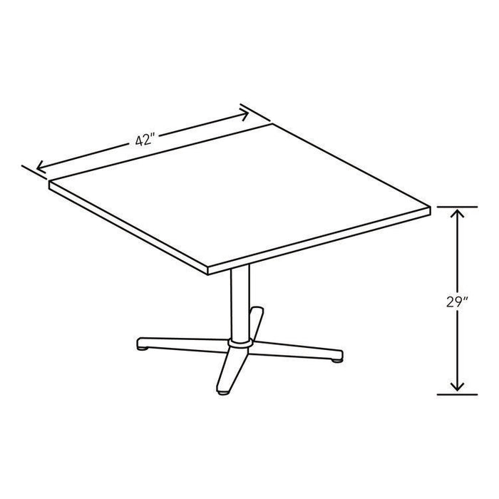 Arrange Table Tops, Square, 42 x 42 x 1, Kingswood Walnut