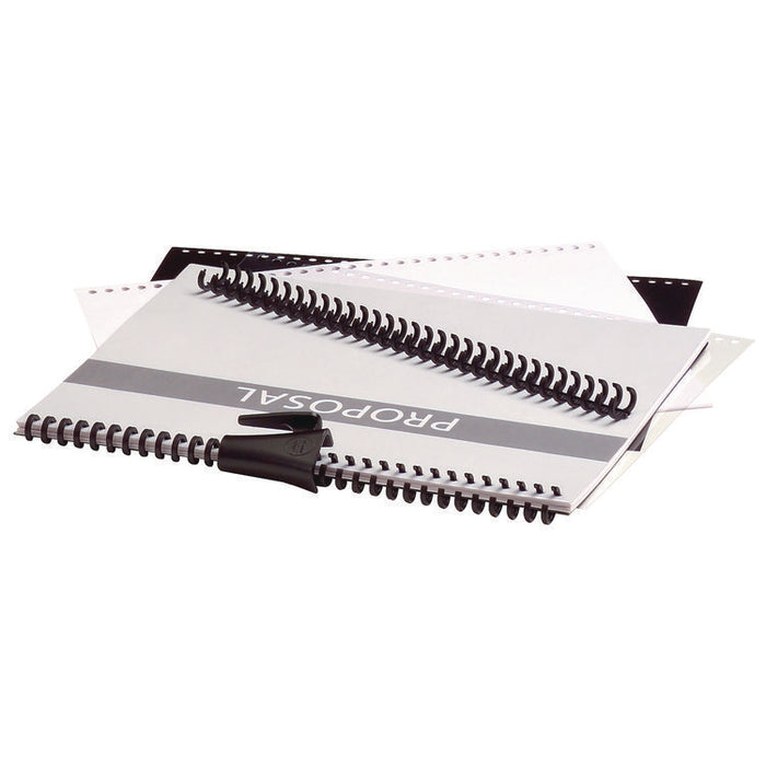 Instant Report Kits, 0.31" Capacity, For 11 x 8.5 Sheets, Clear/Black Covers, Black Spine, 2 Kits/Pack