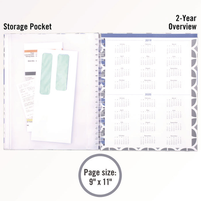 Monthly Home Finance Organizer, 5 Column Format, Black/Green/White Cover, 11 x 9 Sheets, 30 Sheets/Book