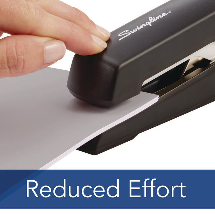 Omnipress SO60 Heavy-Duty Full Strip Stapler, 60-Sheet Capacity, Black/Gray