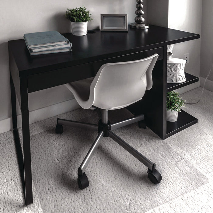 Cleartex Unomat Anti-Slip Polycarbonate Chair Mat for Flat Pile Carpeted and Hard Floors, Rectangular, 35" x 47", Clear