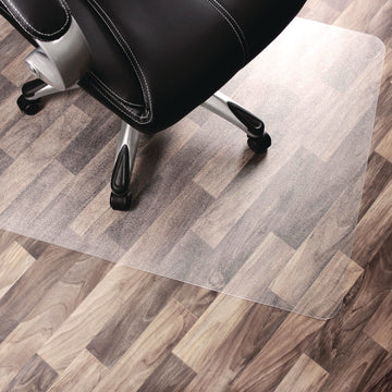 Unomat Anti-Slip Polycarbonate Chair Mat for Hard Floors and Carpet Tiles, Rectangular, Straight Edges, 60" x 48", Clear