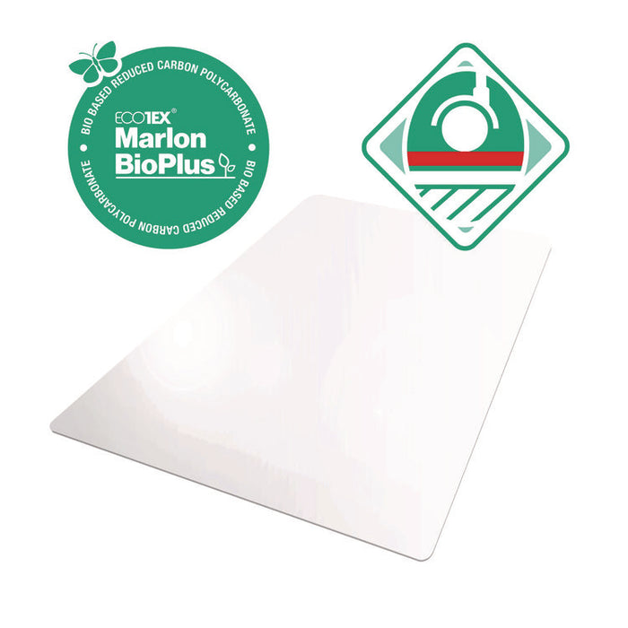 Ecotex Marlon BioPlus Rectangular Polycarbonate Chair Mat for Hard Floors, Rectangular, 29" x 47", Clear