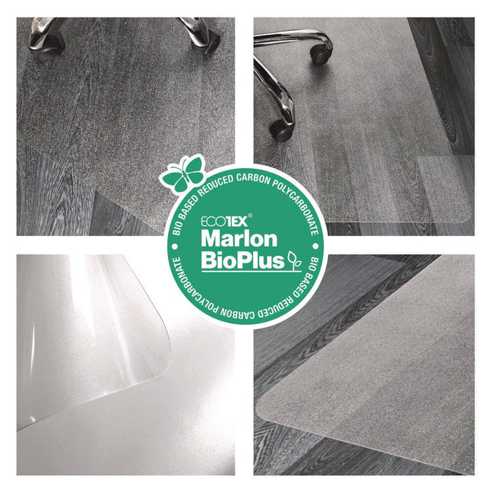 Ecotex Marlon BioPlus Rectangular Polycarbonate Chair Mat for Hard Floors, Rectangular, 29" x 47", Clear