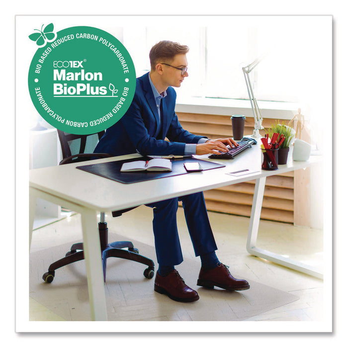 Ecotex Marlon BioPlus Rectangular Polycarbonate Chair Mat for Hard Floors, Rectangular, 46" x 60", Clear