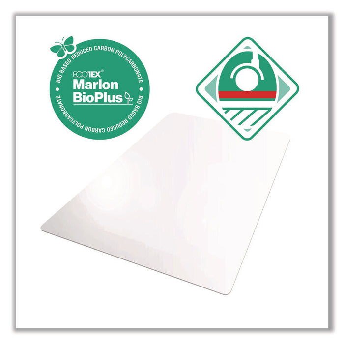 Ecotex Marlon BioPlus Rectangular Polycarbonate Chair Mat for Hard Floors, Rectangular, 46" x 60", Clear