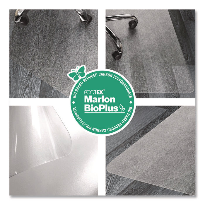 Ecotex Marlon BioPlus Rectangular Polycarbonate Chair Mat for Hard Floors, Rectangular, 46" x 60", Clear