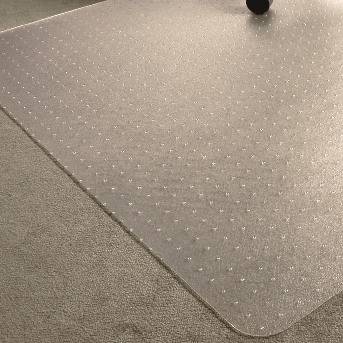 Ecotex Marlon BioPlus Polycarbonate Chair Mat for Low to Medium Pile Carpeted Floors, Rectangular, 29" x 47", Clear