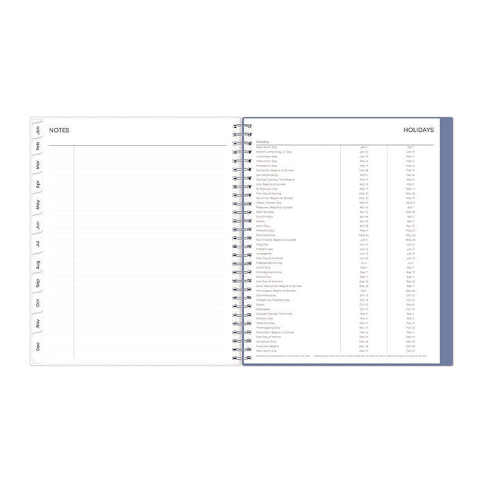 Lindley Monthly Planner, Floral Artwork, 10 x 8, White/Blue/Green Cover, 12-Month (Jan to Dec): 2026