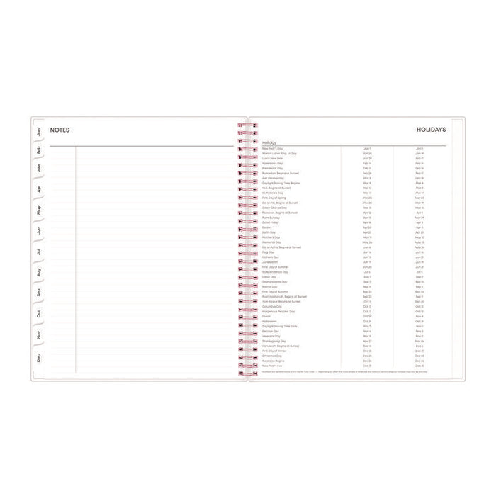 Joselyn Weekly/Monthly Planner, Floral Artwork, 11 x 8.5, Pink/Peach/Black Cover, 12-Month (Jan to Dec): 2026