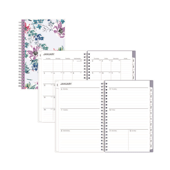 Laila Create-Your-Own Cover Weekly/Monthly Planner, Wildflower Artwork, 8 x 5, Purple/Blue/Pink, 12-Month (Jan to Dec): 2026