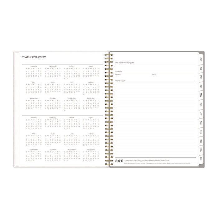 Sophie Frosted Weekly/Monthly Planner, Floral Artwork, 11 x 8.5, Multicolor Cover, 12-Month (Jan to Dec): 2026