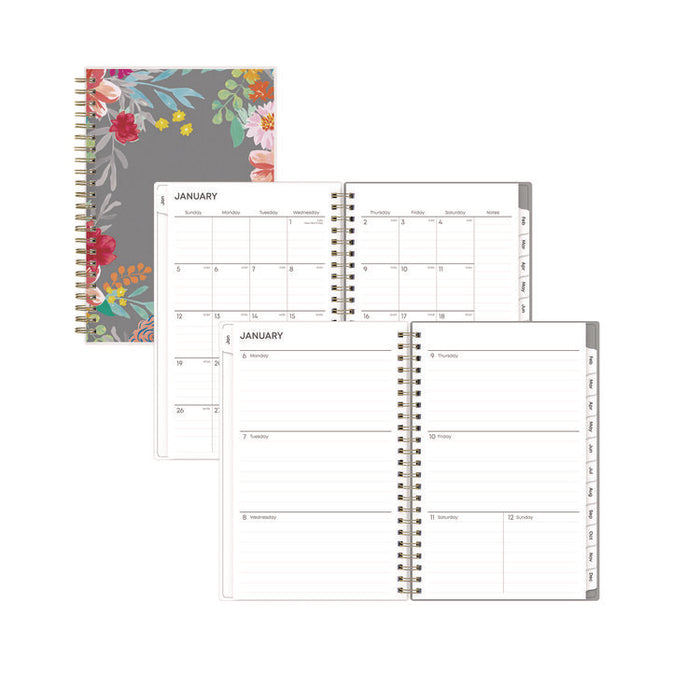Sophie Frosted Weekly/Monthly Planner, Floral Artwork, 8 x 5, Multicolor Cover, 12-Month (Jan to Dec): 2026