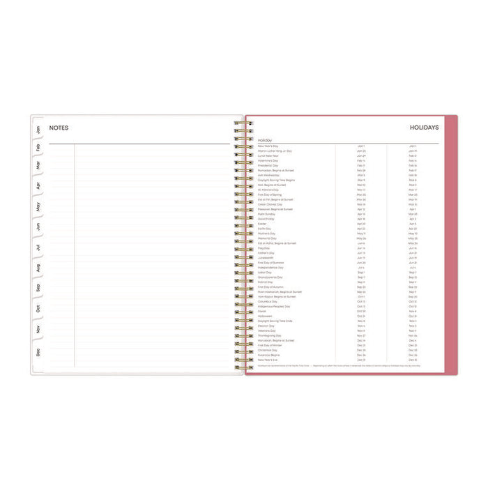 Fly By Frosted Weekly/Monthly Planner, Butterflies Artwork, 11 x 8.5, Blush/Pink Cover, 12-Month (Jan to Dec): 2026