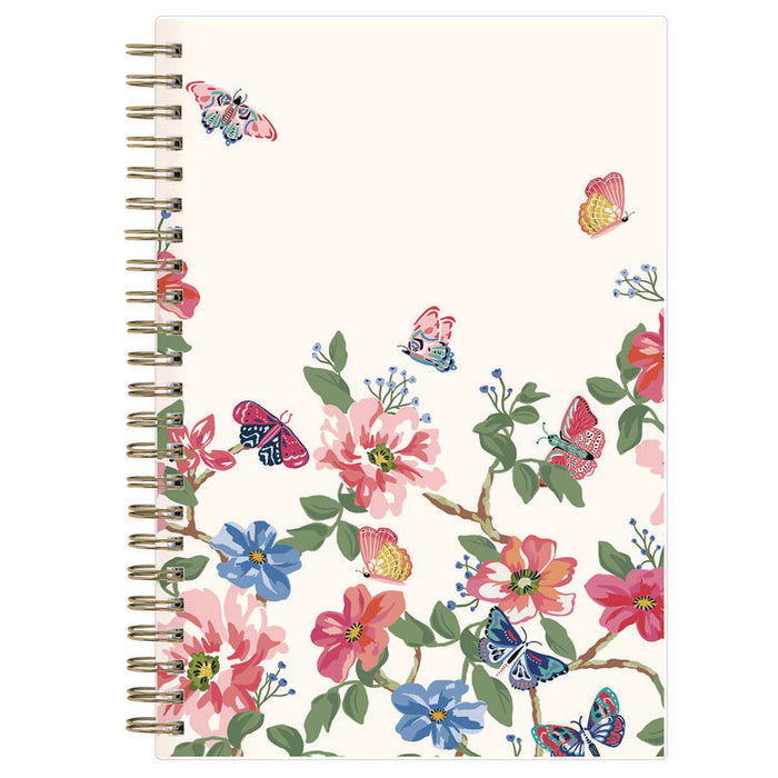 Fly By Frosted Weekly/Monthly Planner, Butterflies Artwork, 8 x 5, Blush/Pink Cover, 12-Month (Jan to Dec): 2026