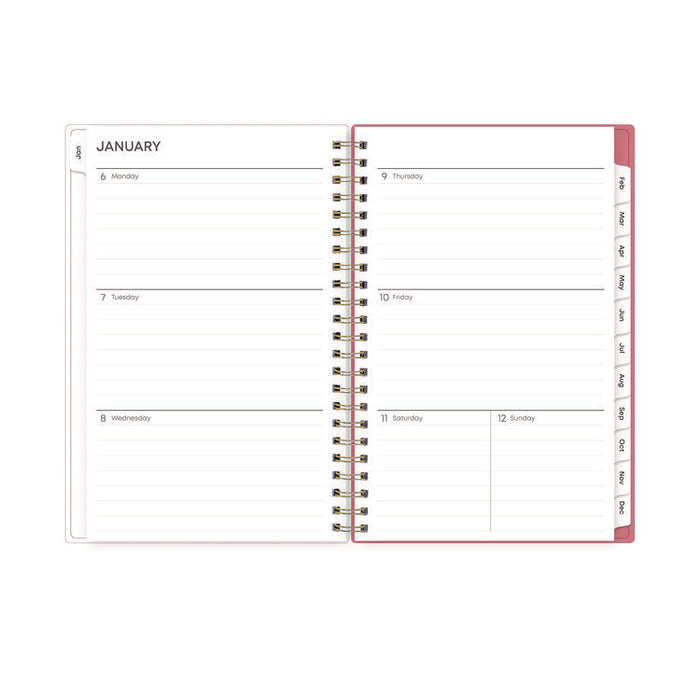 Fly By Frosted Weekly/Monthly Planner, Butterflies Artwork, 8 x 5, Blush/Pink Cover, 12-Month (Jan to Dec): 2026