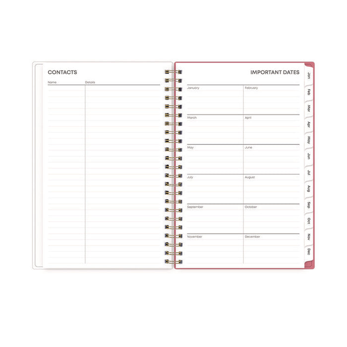 Fly By Frosted Weekly/Monthly Planner, Butterflies Artwork, 8 x 5, Blush/Pink Cover, 12-Month (Jan to Dec): 2026