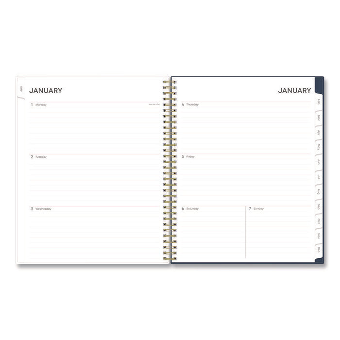 Ashlyn Weekly/Monthly Planner, Floral Artwork, 11 x 8.5, Navy/Multicolor Cover, 12-Month (Jan to Dec): 2026