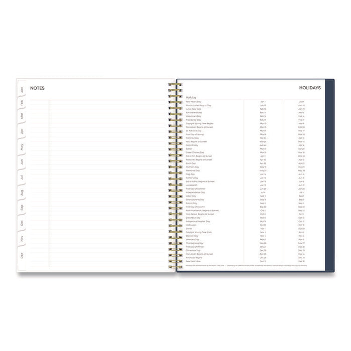 Ashlyn Weekly/Monthly Planner, Floral Artwork, 11 x 8.5, Navy/Multicolor Cover, 12-Month (Jan to Dec): 2026