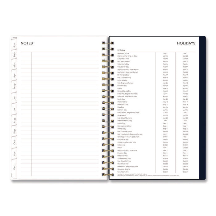Ashlyn Weekly/Monthly Planner, Floral Artwork, 8 x 5, Navy/Multicolor Cover, 12-Month (Jan to Dec): 2026