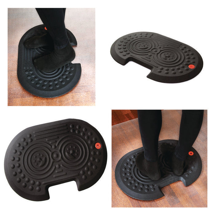 AFS-TEX 2000X Anti-Fatigue Mat, Oval, Black Anti-Slip Surface, 16" x 24"