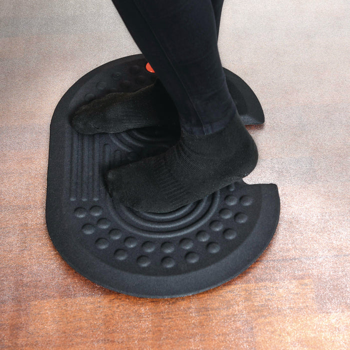 AFS-TEX 2000X Anti-Fatigue Mat, Oval, Black Anti-Slip Surface, 16" x 24"