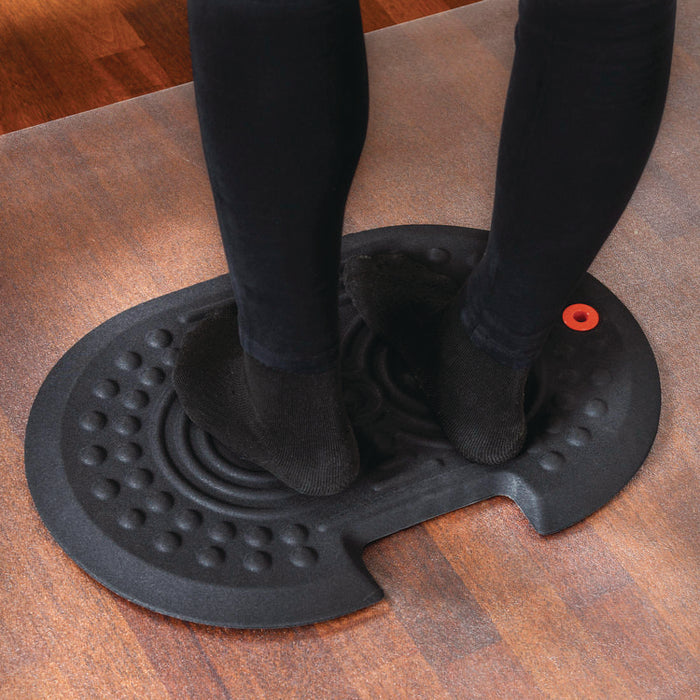 AFS-TEX 2000X Anti-Fatigue Mat, Oval, Black Anti-Slip Surface, 16" x 24"
